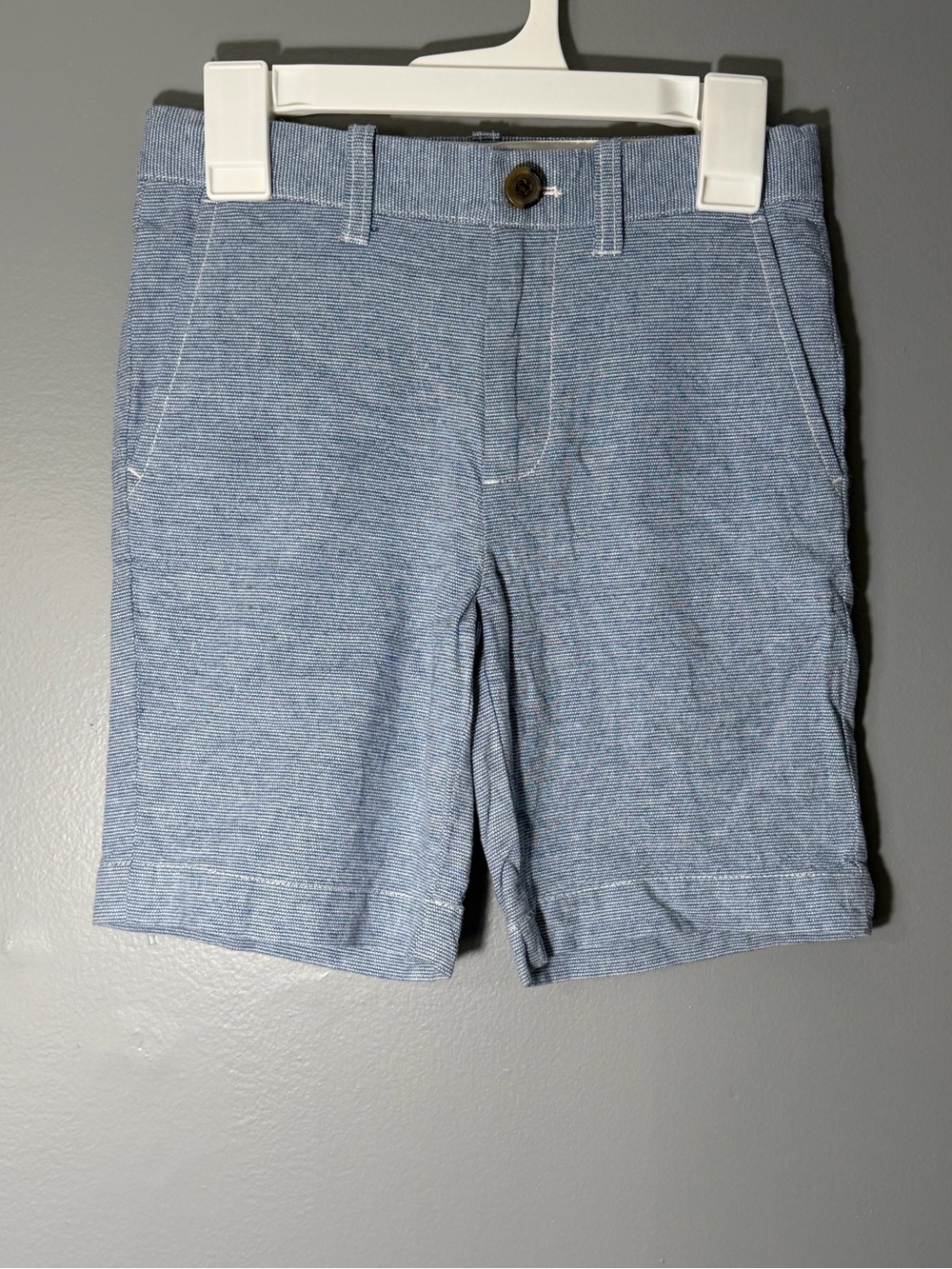Crewcuts Light Blue Linen Blend Boys' preppy Shorts